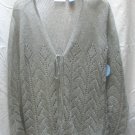 SOON TO BE Gray Loose Knit Mohair Maternity Cardigan Sweater S 4 6 NEW