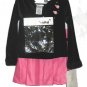 YOUNGLAND Girls 3pc Velour Top Pink Satin Skirt 6 NEW