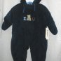 CARTERS Boys Navy Blue Velour Snowsuit 6 9 Mo NEW