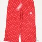 GYMBOREE Wish You Were Here Girls Red Dot Capri Pants 6 NEW