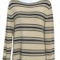 EAST 5TH Womens Tan Black Stripe Sweater M 8 10 NEW