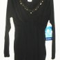 PLANET MOTHERHOOD Maternity Black Jingle Shirt Top L NEW