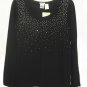 DUO Maternity Black LS Rhinestone Shirt Top S NWT NEW