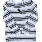EAST 5TH Womens White Black Stripe Wide Neck Sweater M 8 10 NWT NEW