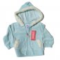 GYMBOREE Princess Snow Drop Girls Aqua Velour Hoodie Jacket 18 24 Mo NWT NEW