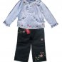 GYMBOREE Parisian Rose Girls Denim Jeans Top Sweater Set 3T NWT NEW