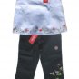 GYMBOREE Parisian Rose Girls Jeans Top Set 7 NWT NEW
