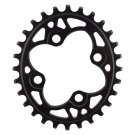 Chainring Absolute Black Oval 104/64mm 28T 4 Bolt Black