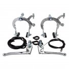 Bike BMX Bike Brakeset SunLite Steel 1000 Front & Rear w/Levers Chrome Plated