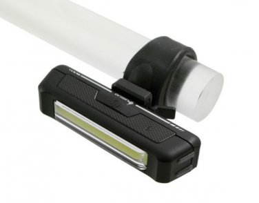 Bicycle Handlebar Light Origin8 Front Light Bar 100- Lumen USB Black