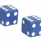 Bicycle Inner Tube Valve Caps Trick Top Dice Blue 1 Pair/Pack