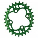 Oval Mt Bicycle Chainring Absolute Black 64mm x 4 Bolt x 28T Green New Bike Gear