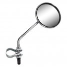 Bicycle Mirror SunLite Round 3 Inch Chrome Plated w/Yellow Reflector Bike Gear