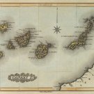 Canary Islands map 1823 by Lucas