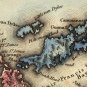 British and US Virgin Islands Danish West Indies Caribbean map 1823 by Lucas