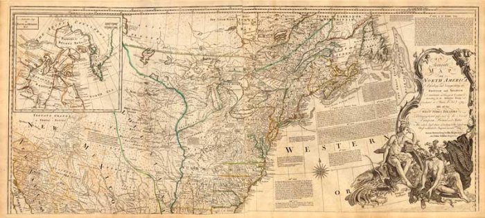 North America United States Map 1776 By Thomas Jefferys