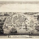 Santo Domingo Hispaniola Dominican Republic Caribbean map 1755 by Fritzsch