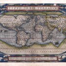 World Map 1571 by Abraham Ortelius