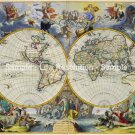 World map 1683 by Johannes De Ram