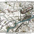 Battle Plan of Fredericksburg or Marye’s Heights Virginia 1862 Civil War map by Sneden