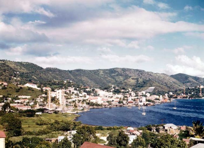Frenchtown St. Thomas US Virgin Islands harbor 1941 photo art print by