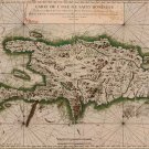 Hispaniola Santo Domingo Dominican Republic Haiti map 1764 by Bellin