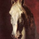 Head of a White Horse equestrian painting canvas art print by Theodore Gericault