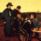 Civil War Drummer Boys Playing Cards 1891 canvas art print by Julian Scott