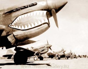 P-40 Curtiss fighter planes Flying Tigers World War II WWII 1942 photo ...