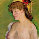 Naked lady woman canvas art print by Edouard Manet