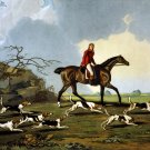 Captain Ricketts on His Hunter Mask equestrian painting canvas art print by Benjamin Marshall