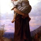 Jeunes Bohemiennes 1879 woman girl  canvas art print by William Adolphe Bouguereau