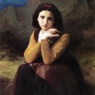 Mignon 1869 Girl canvas art print by William Adolphe Bouguereau