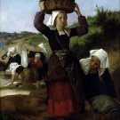 Washerwomen of Fouesnant canvas art print by William Adolphe Bouguereau