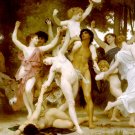 La Jeunesse de Bacchus 1884 centre detail canvas art print by William Adolphe Bouguereau