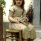 Le Goûter 1895 Just a Taste girl child canvas art print by William Adolphe Bouguereau