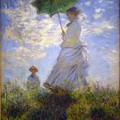 Woman with a Parasol 1875 umbrella canvas art print by Claude Monet