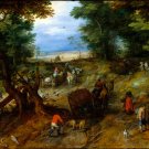 A Woodland Road with Travelers 1607 canvas art print by Jan Brueghel the Elder