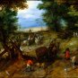 A Woodland Road with Travelers 1607 canvas art print by Jan Brueghel the Elder