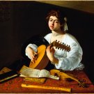 The Lute Player ca 1597 music canvas art print by Caravaggio