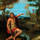 Saint John the Baptist Bearing Witness canvas art print by Carracci