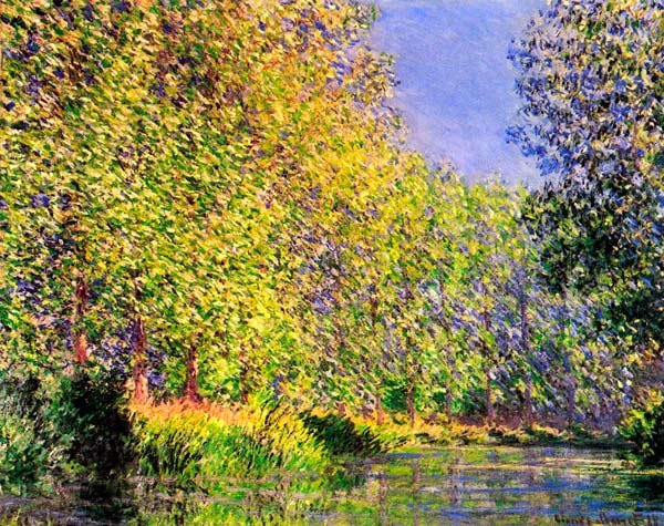A Bend of the Epte Giverny landscape canvas art print by Claude Monet
