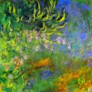 Iris at the Sea-Rose Pond I Garden landscape flower canvas art print by Claude Monet