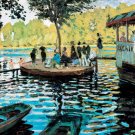 La Grenouillere II water landscape canvas art print by Claude Monet