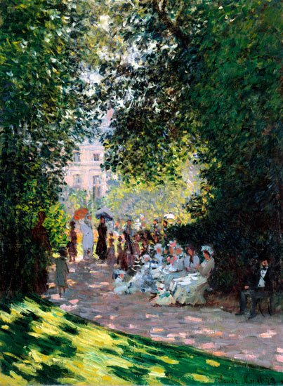 The Parc Monceau 1878 garden flower landscape canvas art print by Claude Monet