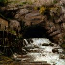 The Source of the Loue 1864 landscape canvas art print Gustave Courbet