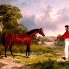 A Soldier with an Officer's Charger 1839 horse equestrian canvas art print by J. F. Herring Sr