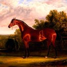 Negotiator a Bay Horse in a Landscape 1826 equestrian canvas art print by John F Herring Sr