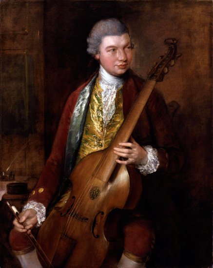 Karl Friedrich Abel man portrait canvas art print by Thomas Gainsborough