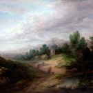Wooded Upland Landscape ca 1783 canvas art print by Thomas Gainsborough